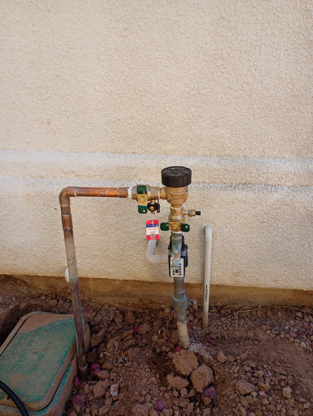 Copper plumbing rough-in showing precision trade work